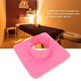 Toalla de Cama de Masaje clásica, Cubierta Protectora de sillón de Masaje, Adecuada para Salones, spas y terapeutas, con Orificio Facial (35 x 35 cm)(Rosado)
