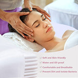 100 sábanas de mesa de masaje, sábanas desechables de spa, sábanas no tejidas transpirables, impermeables, para spa, tatuajes, salones, pestañas, suministros de esteticista, color rosa (blanco-1)