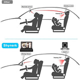 Shynerk Baby Espejo de coche, visualización HD de 4.3 pulgadas con función de visión nocturna para coche, espejo de seguridad para asiento de coche, espejo monitoreado con amplia visión cristalina, dirigido al bebé, observa fácilmente el movimiento del be