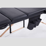 Camas de Masaje, Cama de masaje portátil tatuaje moxibustión fisioterapia cama Belleza Cama SPA Cama con estuche de transporte extra ancho Negro