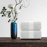 Toallas de baño de lujo extragrandes, muy absorbentes, colección de spa de hotel, 35 x 70 pulgadas, paquete de 2 (plata)