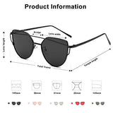 Gafas de Sol Ojo de Gato, SojoS, Femenino, C1 Negro/Gris, Medio
