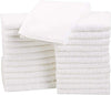 Paños de secado rápido, extra absorbentes, algodón de rizo, paquete de 24, color blanco, 12 x 12 pulgadas