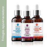 Kit Facial Sueros Acido Hialurónico, Vitamina C y Retinol anti edad | Paquete completo de serum para el cuidado de la piel, hidratación y rejuvenecimiento