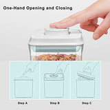 Contenedor hermético para almacenamiento de alimentos – Contenedor desplegable con cuchara – 1,5 cuartos de galón para almacenamiento de leche y más alimentos, cuadrado, transparente