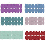 12 Hojas de Pegatinas Autoadhesivas para Uñas, 168 Piezas de Tiras de Esmalte de Uñas de Color Sólido, Envolturas de Uñas Completas para Arte de Uñas DIY con Lima de Uñas, Palillo para Cutículas