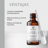 ▶ Serum  facial Niacinamida B3, Vitamina E y Acido hialurónico 50ml | Serum Niacinamide para todos tipos de piel skin barrier hidratante, antioxidante potente reductor de ojeras y líneas de expresión