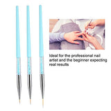 Nail Art Painting Pen, Nail Art Dotting Liner Brush Nail Liner Brush Herramientas De Dibujo,Herramienta Uñas De Organic For Maquillaje Principiante(Azul)