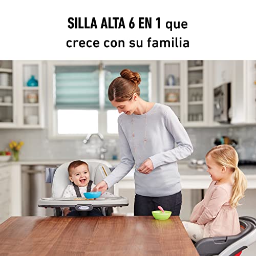 Graco Blossom Silla Alta Convertible 6 en 1, Multicolor (Sapphire), Hasta 6 Años (máx. 27 kg)