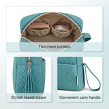 Bolsas de maquillaje elegantes y espaciosas, Verde azulado