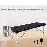 Cama de Masajes Portatil,Mesa de Masaje,Mesa de Fisioterapia para El Hogar,Ajusted de 8 Alturas,Utilizada para Acupuntura y Moxibustión,Fisioterapia,Tatuajes y Cama de Belleza,I