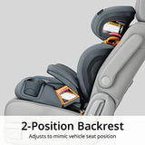 Chicco KidFit ClearTex Plus - Asiento elevador de posicionamiento de cinturón 2 en 1, asiento elevador sin respaldo y respaldo alto, para niños de 4 años en adelante y 40-100 libras. | Obsidiana/negro
