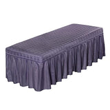 Faldón de mesa de masaje para cama de spa, cenefa para camas de salón de belleza, 180-190 cm de largo, 60-80 cm de ancho, ahumado, 185 x 70 cm, como se describe