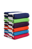 Toalla de playa 100% algodón Toalla de baño, paquete de 6, toalla de playa Cabana Stripe, toallas de piscina grandes (30" x 60"), toallas de baño altamente absorbentes, ligeras, suaves y de secado rápido, para fiestas, invitados