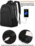 Mochila de viajes de negocios, mochila portátil Matein con puerto de carga Usb para hombres mujeres niños niñas, antirobo resistente al agua mochila de la escuela universitaria de la computadora bolso de libros de 15.6 pulgadas portátil portátil, negro