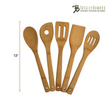 Totally Bamboo - Juego de utensilios de cocina, 5 piezas, juego de utensilios, 5 piezas, 30.48 cm, Marrón, 1, 1