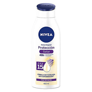 Nivea Crema Corporal Humectante Con Vitamina E Y Aloe, Protección Uv Fps15, 48 Horas Humectación Profunda, Uv Fps15, Uv Fps 15, 400 Ml