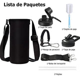950ML Termo，Hisemy Termo de Acero Inoxidable sin BPA，Termo Agua(Dos Tapas),Botella Térmica，100% a Prueba de Fugas, Aislamiento de Doble Pared，para Agua Fría (24 horas) o Caliente (12 horas) Gris