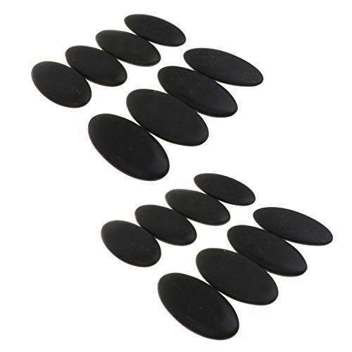 Piedras De Piedra Caliente De 16 Pcs Fitness Energy Stone para Masaje De SPA Relájese
