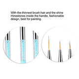 Nail Art Painting Pen, Nail Art Dotting Liner Brush Nail Liner Brush Herramientas De Dibujo,Herramienta Uñas De Organic For Maquillaje Principiante(Azul)