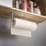 ▶ Portarrollos   de Papel de Cocina, Acero Inoxidable SUS 304 Papel de Baño Portarrollos, Autoadhesivo Toallero de Pared de Papel Plateado