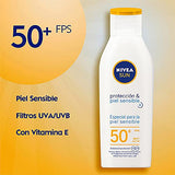 Nivea Sun Protector Solar Loción Fps 50+ Para Piel Sensible Protect & Sensitive, 200ml