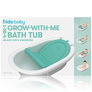 Frida Baby - tina 4 en 1 Grow-with-Me transforma la tina infantil en asiento de baño infantil con respaldo para sentarse en la tina