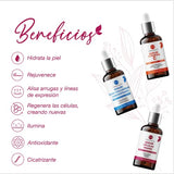 ▶ Kit Serum facial Acido Hialurónico, Vitamina C y Células Madre anti edad | Paquete completo de serum para el cuidado de la piel, hidratación y rejuvenecimiento (Kit AH + Celulas madre + Vit C)