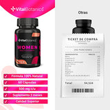 VitalBotanics Women Multivitamin + con 60 capsulas. Multivitamínico para Mujer de Alta Potencia con Colágeno Hidrolizado, Ácido Fólico, Biotina, Hierro, Calcio, Magnesio, Maca, Zinc y Vitaminas D, B1, B2, B3, B5, B6, B12, K1.