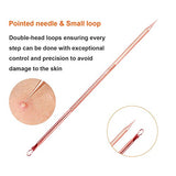 Set de Acero Inoxidable Espinilla Acné Blemish Eliminación de la espinilla Kit de Aguja Herramienta para Mujeres y Hombres cuidado Facial de la Piel Proteger（4 pcs）