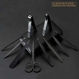 ▶ Guarm Juego de manicura, juego de pedicura para uñas, juego de cortaúñas, herramientas Profesionales de pedicura para uñas, Manicura Set, tijeras de uñas 10 en 1 para regalo de hombre y mujer