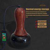 Masajeador Eléctrico De Piedras Calientes, Piedras De Masaje con Kit De Calentador, GuaSha, Temperatura Ajustable, para Masaje En El Hogar SPA Tratamiento De Relajación Alivio del Dolor