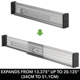 ▶ Organizador  expandible para cajón de aparador, 2,5 pulgadas de alto, Negro (Smoke/Black), Paquete de 8, 1