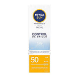 Nivea Sun Protector Solar Facial Control De Brillo Fps 50+, 50ml