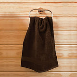 Toallas de salón de color café oscuro, paquete de 12 (no a prueba de blanqueador, 16 x 27 pulgadas) toallas altamente absorbentes para el cuidado del cabello de mano, gimnasio, belleza, cabello, spa y hogar