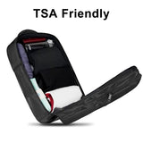 Mochila de viaje, 40 L, aprobada por vuelo, equipaje de mano, resistente al agua, antirrobo, bolsa de día grande para portátil de 17 pulgadas, color negro