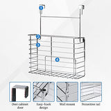 Organizador de gabinete de cocina para tablas de cortar sobre el clóset, organizador de pared, soporte de aluminio para cocina, baño, despensa, cromo brillante