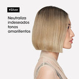 L'Oréal Professionnel Shampoo Morado Silver | Matizador para Cabello con Canas o Platinado | Nutre y Otroga Brillo | 300ML