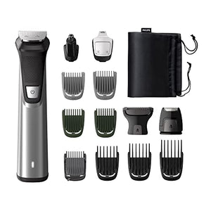 Philips Multigroom Series 7000 Set de Arreglo Personal, 14 e n 1, Negro/Plata