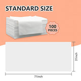 100pcs Sábanas desechables aptas para SPA, tatuajes, viajes, tela no tejida transpirable, 13g / metro cúbico, 80x 180cm, blanco
