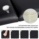 Cama de masaje plegable de aluminio para spa, cama de salón de tatuajes faciales, 3 mesas de masaje plegables, color negro