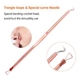 Set de Acero Inoxidable Espinilla Acné Blemish Eliminación de la espinilla Kit de Aguja Herramienta para Mujeres y Hombres cuidado Facial de la Piel Proteger（4 pcs）