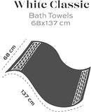 Toallas de baño de algodón de lujo grandes, muy absorbentes, colección de spa de hotel, 27 x 54 pulgadas, juego de 4 (blanco, 4)