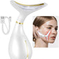 Masajeador facial antiarrugas, 45 ℃ ± 5 ℃ Dispositivo facial antienvejecimiento de vibración de alta frecuencia de calor para estiramiento y estiramiento de la piel, USB recargable, 3 modos