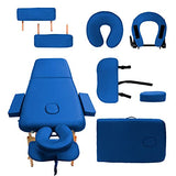 Cama Camilla para Masajes Mesa para Tatuar Portatil 250 Kilos Plegable Profesional Tatto Masaje Camillas con Estuche Bolsa Transportadora Azul