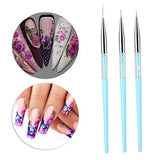 Nail Art Painting Pen, Nail Art Dotting Liner Brush Nail Liner Brush Herramientas De Dibujo,Herramienta Uñas De Organic For Maquillaje Principiante(Azul)