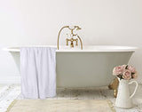 Toalla de baño Jumbo de lujo (35 x 70 pulgadas, blanco) – 600 g/m² 100% algodón hilado en anillo, altamente absorbente y de secado rápido extra grande – Toalla de baño súper suave de calidad de hotel (paquete de 2)