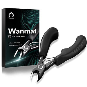 Cortaúñas de dedos, podólogos para uñas gruesas para personas mayores, para hombres, Wanmat (negro)