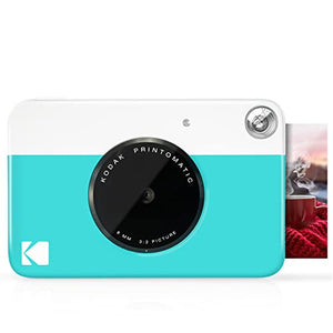 Kodak Cámara Digital de impresión instantánea (Azul) Impresión a Todo Color en Papel Fotográfico Zink 2 x 3 Pulgadas Papel Adhesivo– Imprime Recuerdos al Instante