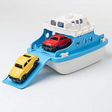 Green Toys, Juguete para Bañera con Mini Carros, Azul/Blanco